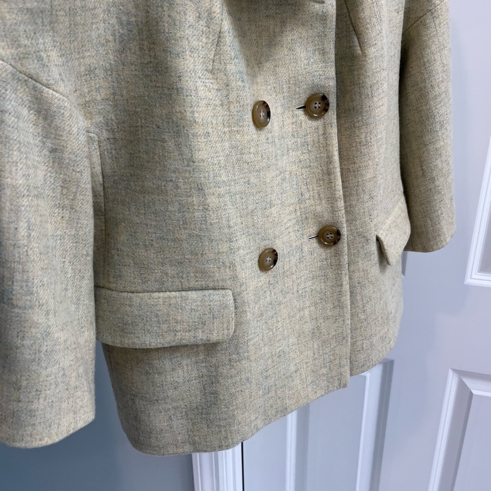Talbots Size 4 Mini Jacket Button Up Car Coat Tan… - image 3